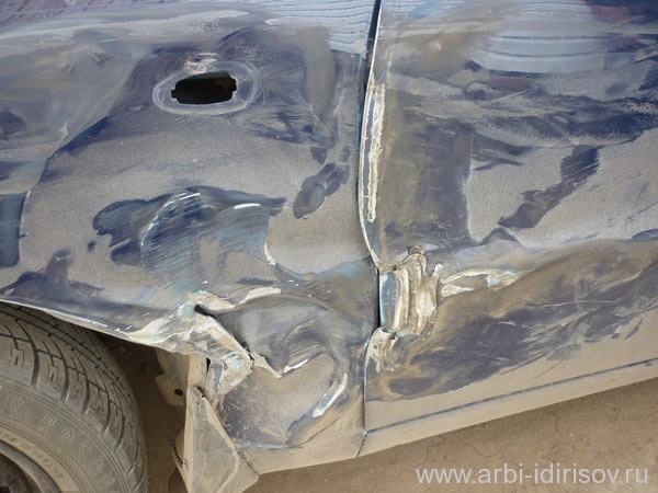 Восстановлениепереднего крыла и двери Шевроле Lanos - ремонт без замены деталей